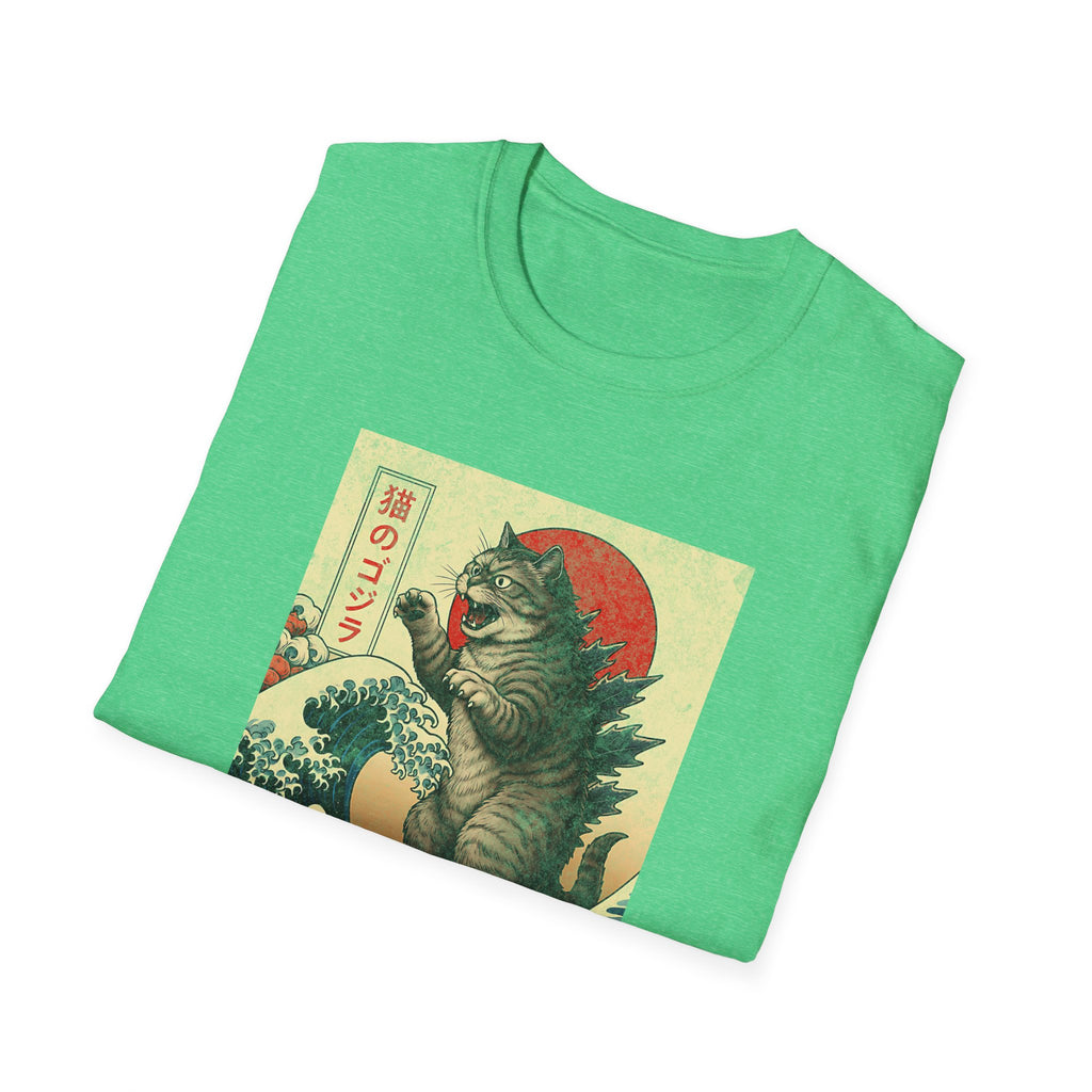Japan Wave Landscape Catzilla Kaiju T-Shirt