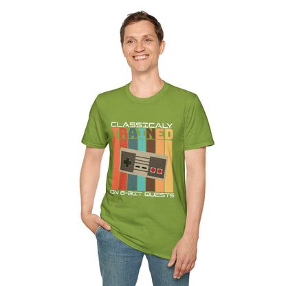 Retro Classically Trained on 8-Bit Quests Gamer T-Shirt