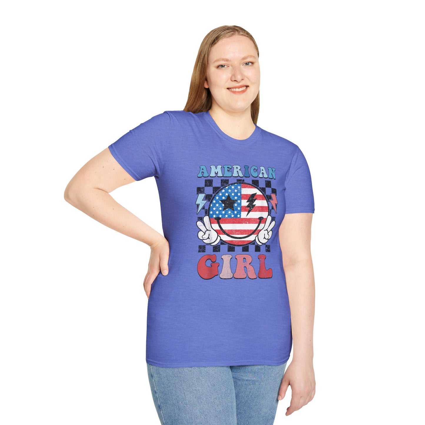 Vintage Peace Sign American Girl T-shirt