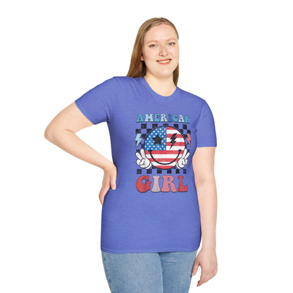 Vintage Peace Sign American Girl T-shirt