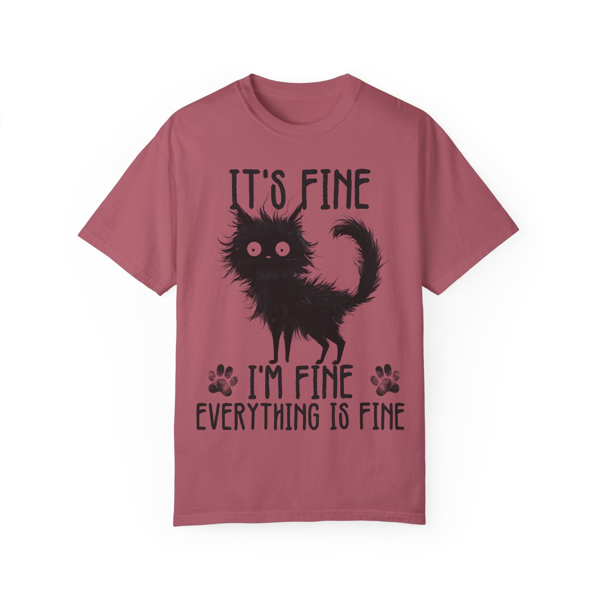 I’m Fine, It’s Fine, Everything Is Fine Funny Cat Kitten T-Shirt