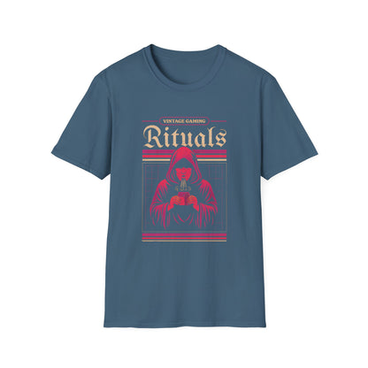 Vintage Gaming Rituals Retro Old School Gamer T-Shirt