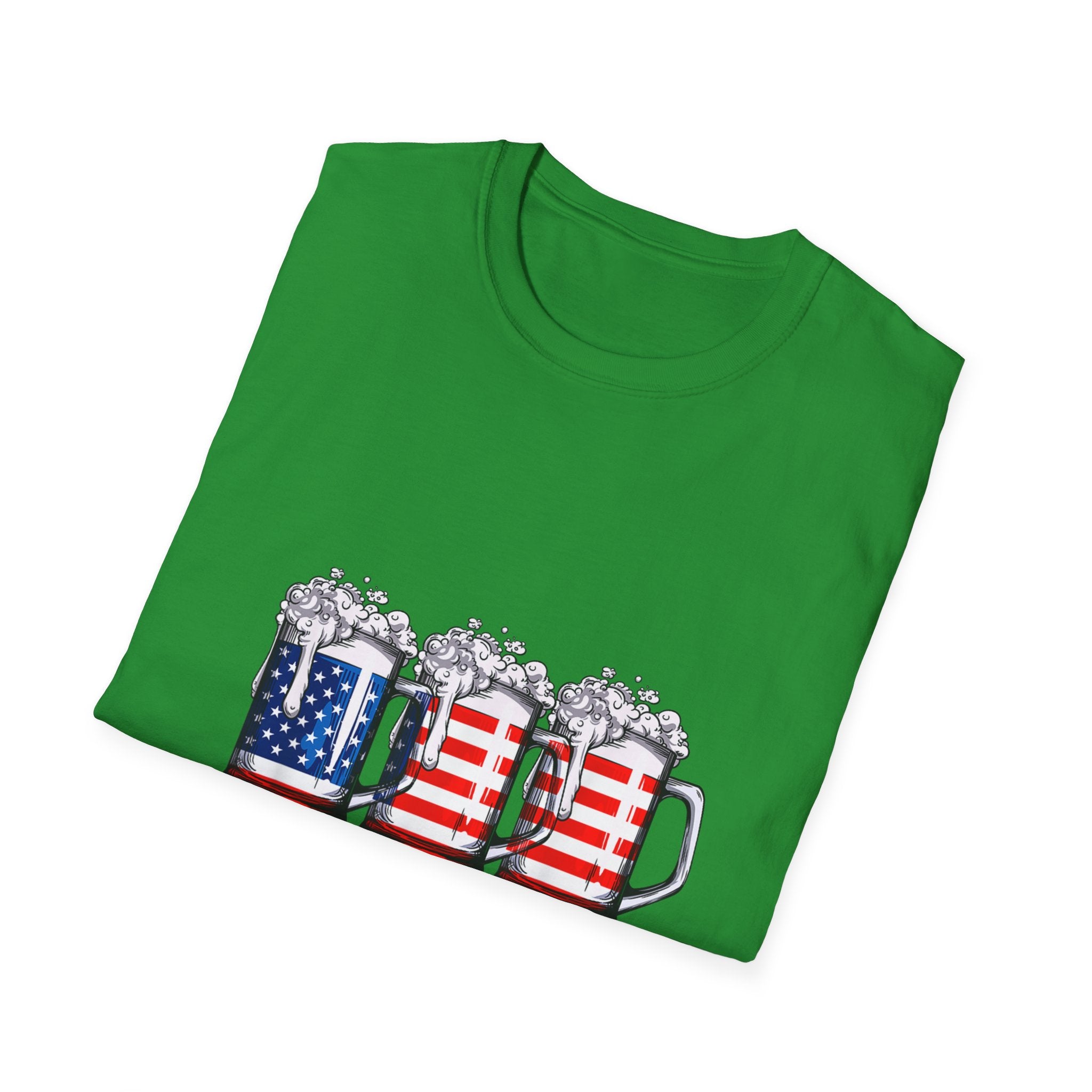 4th of July Beer Drinking USA Mug T-Shirt
