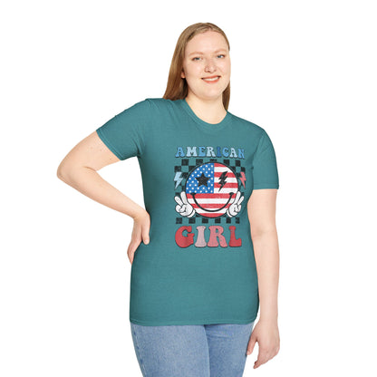 Vintage Peace Sign American Girl T-shirt