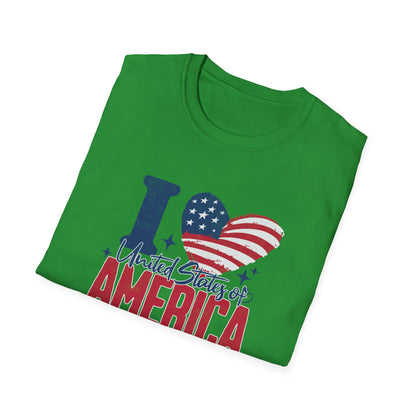 I Love United States of America 4th of July T-Shirt