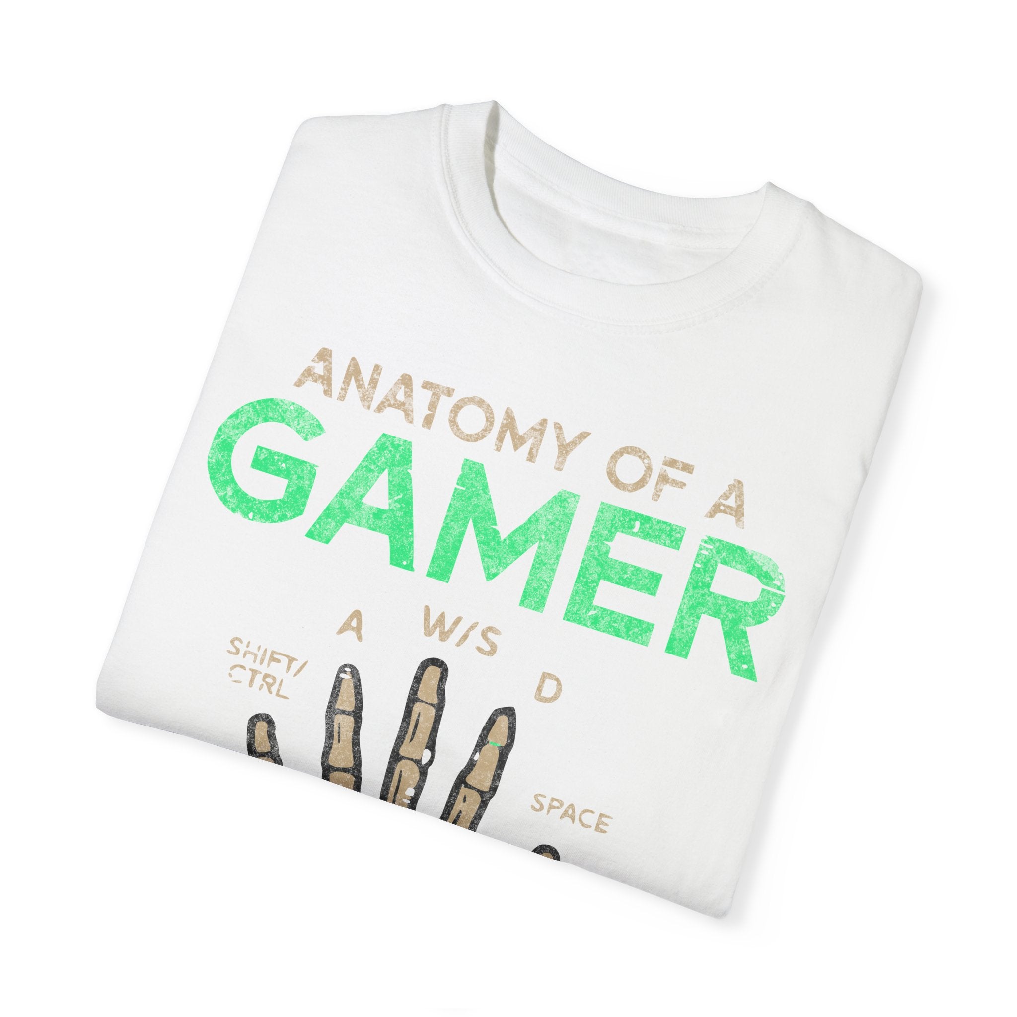 Anatomy of a Gamer – Skeleton Hand with Keyboard Gaming T-shirt
