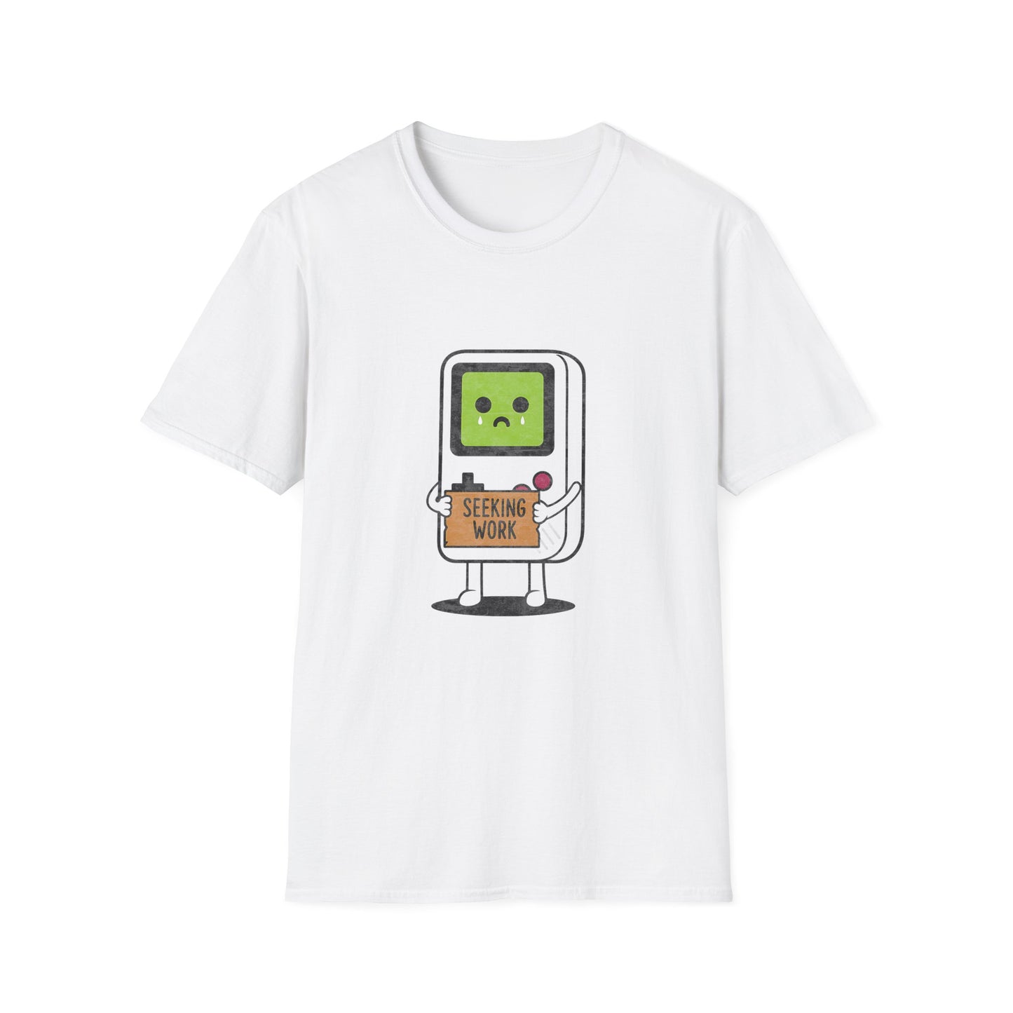 Seeking Work Funny Unemployed Retro Gamer T-Shirt