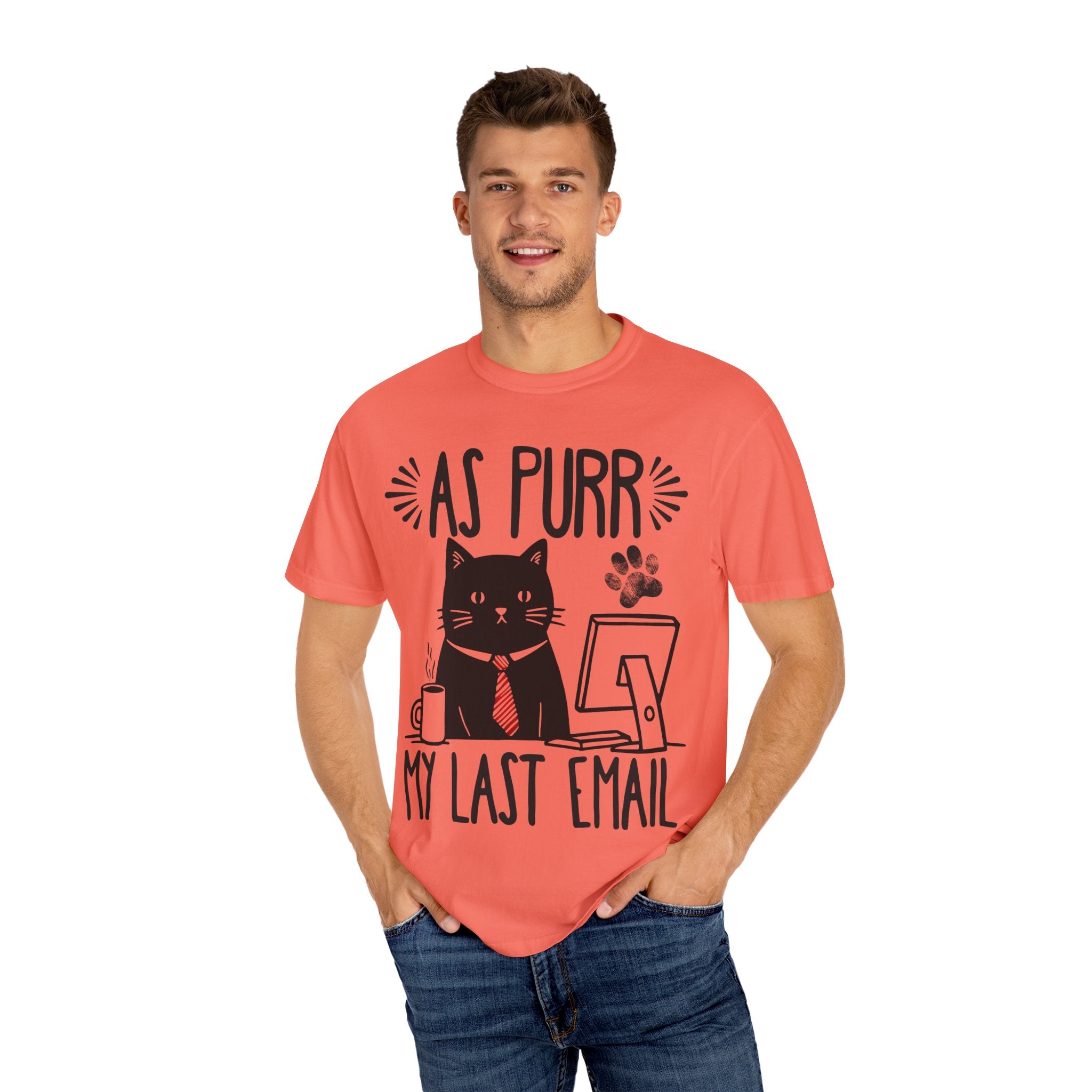 As Purr My Last Email Funny Cat T-shirt