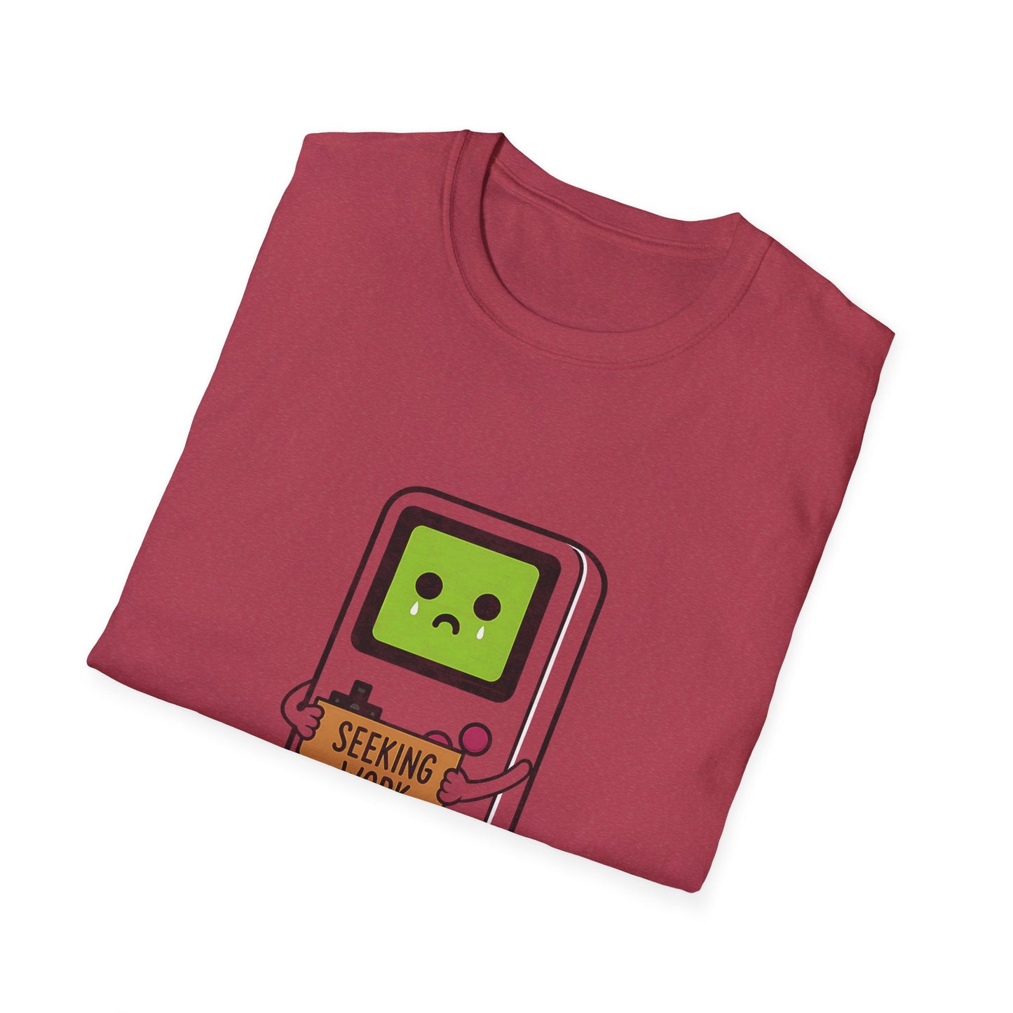 Seeking Work Funny Unemployed Retro Gamer T-Shirt