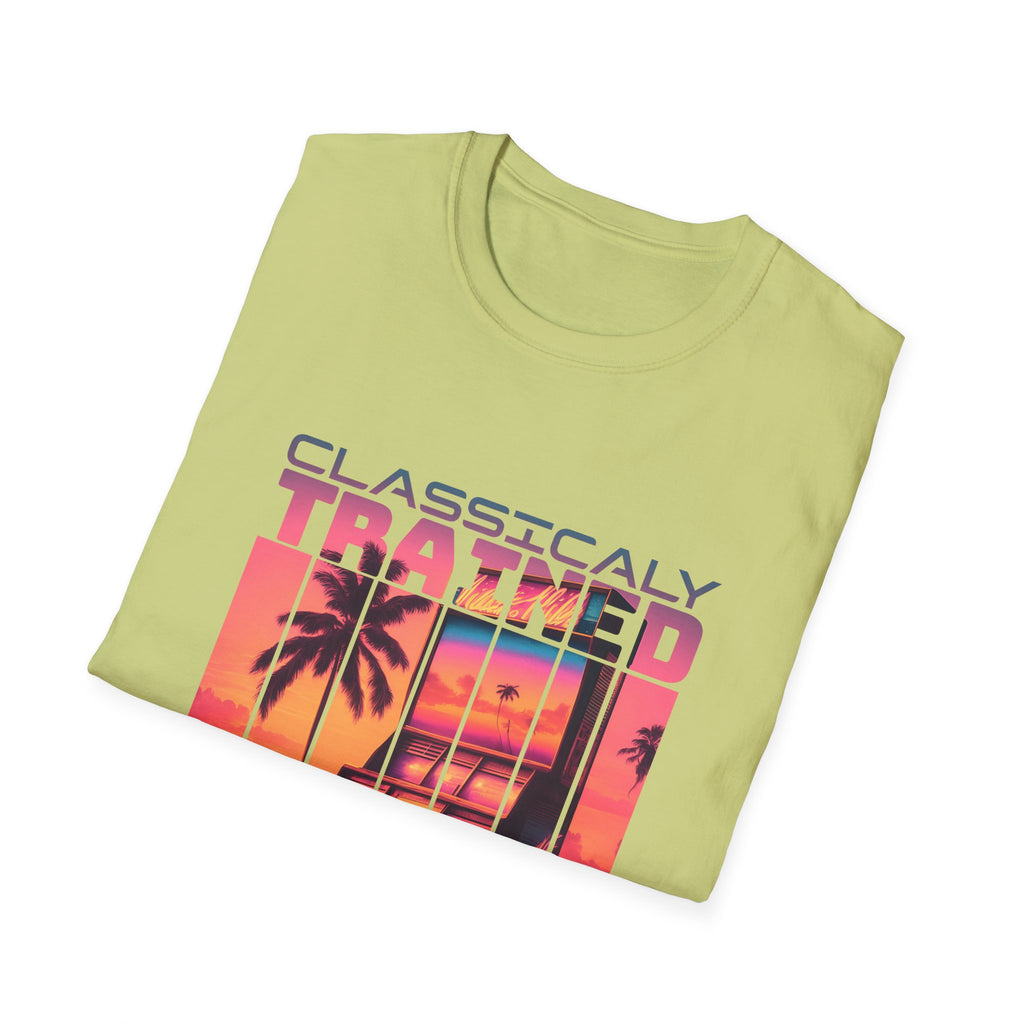 Synthwave Retro Classically Trained on 8-Bit Quests Arcade T-Shirt