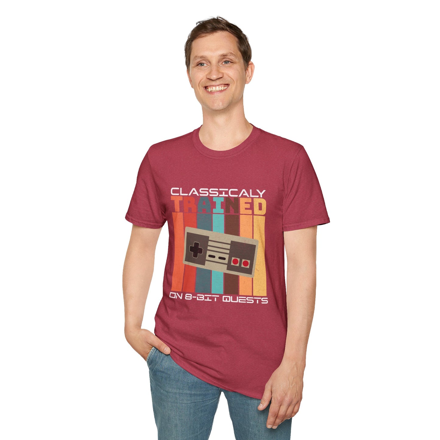 Retro Classically Trained on 8-Bit Quests Gamer T-Shirt