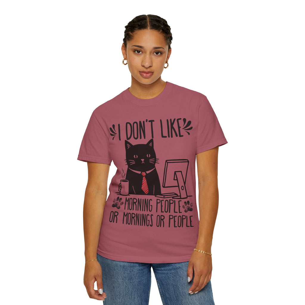 I Don’t Like Morning People... Or Mornings... Or People Funny Cat T-shirt