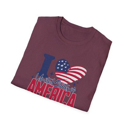 I Love United States of America 4th of July T-Shirt
