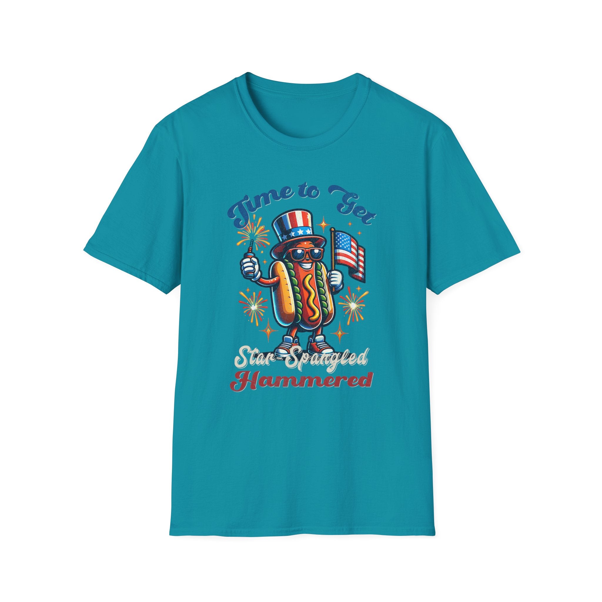 BBQ Hotdogs & Star-Spangled Shenanigans 4th of July T-shirt