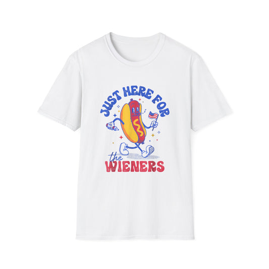 Hotdog 4th of July Just Here for the Weiners T-Shirt