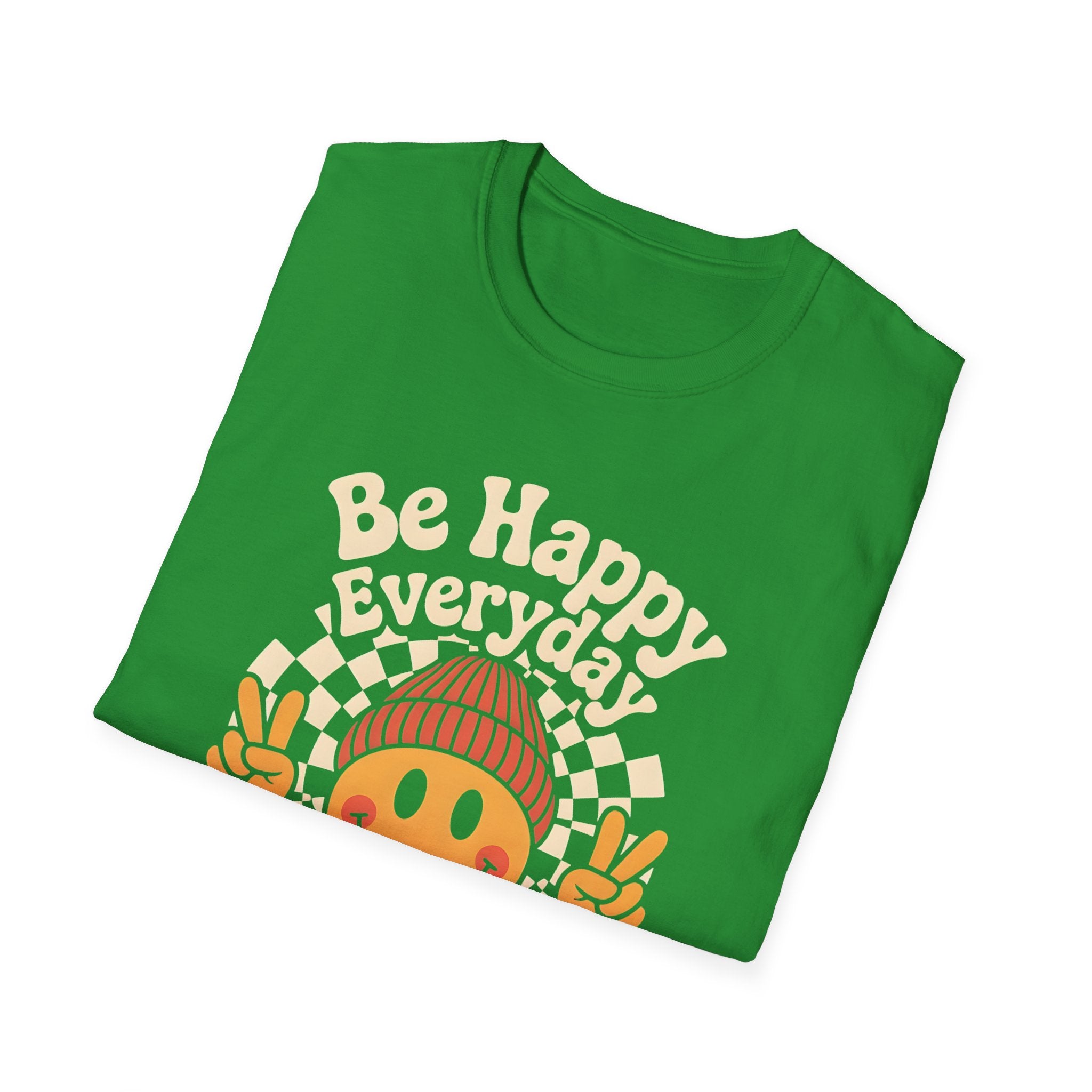 Be Happy Everyday Just Be Kind Cute Smiley Face T-Shirt