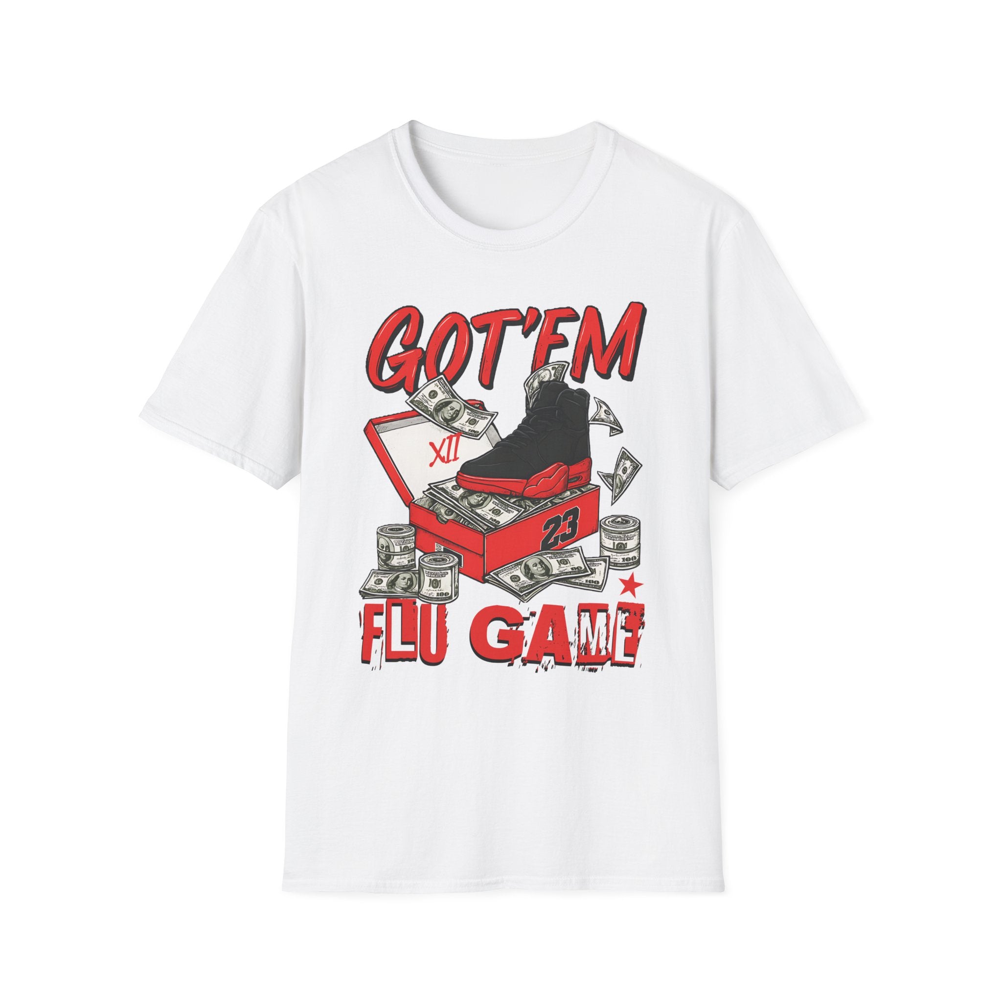 Streetwear Match Jordan 12 Retro Flu Game - XII Graffiti Sneakerhead T-Shirt