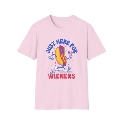 Hotdog 4th of July Just Here for the Weiners T-Shirt