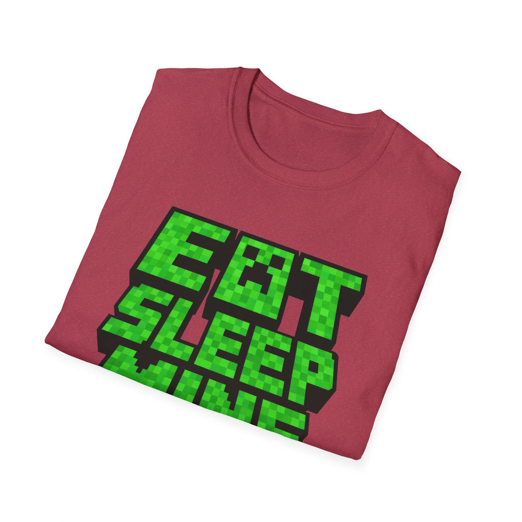 Funny Miner Gamer Eat Sleep Mine Repeat T-shirt