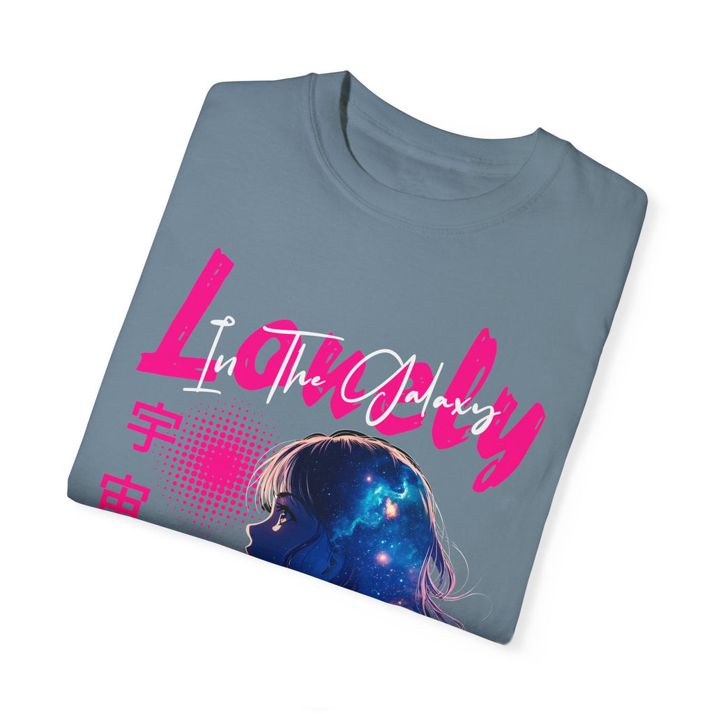 Lonely Space Galaxy Anime Girl T-shirt