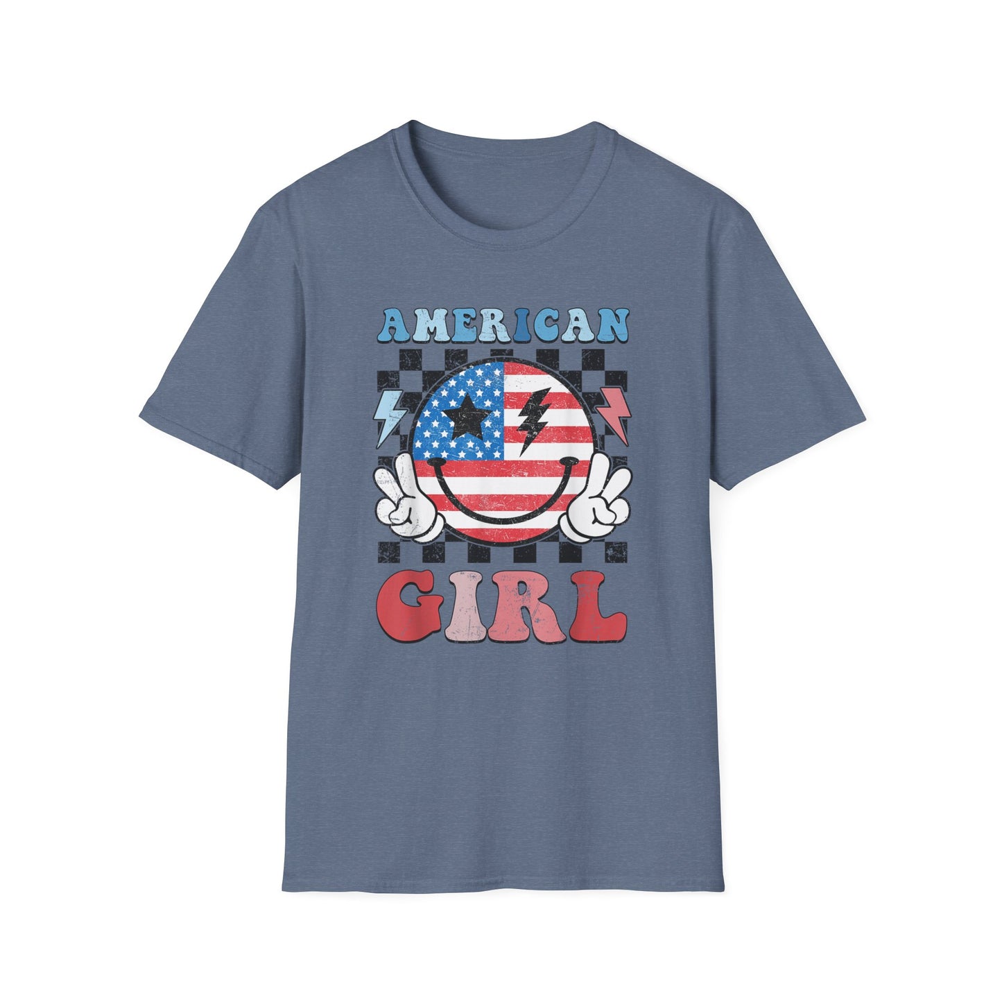 Vintage Peace Sign American Girl T-shirt