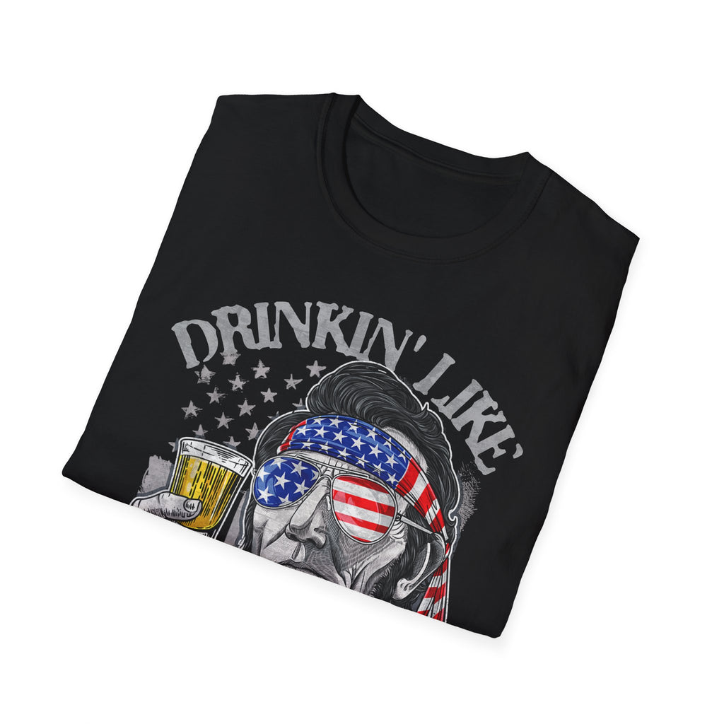 Drinkin' Like Lincoln Beer Drinking 4th of July President T-shirt