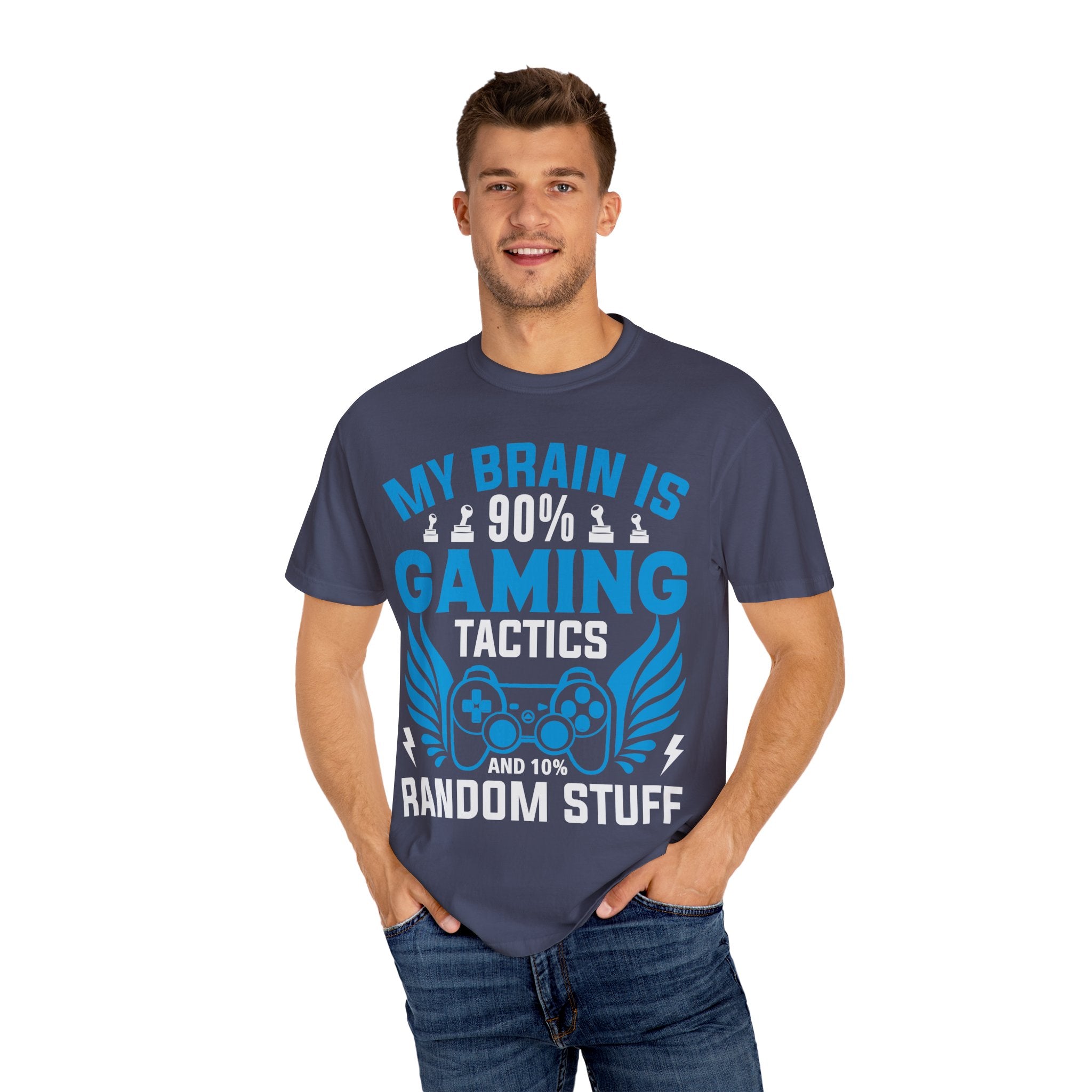 My Brain is 90% Gaming Tactics and 10% Random Stuff Gamer T-shirt