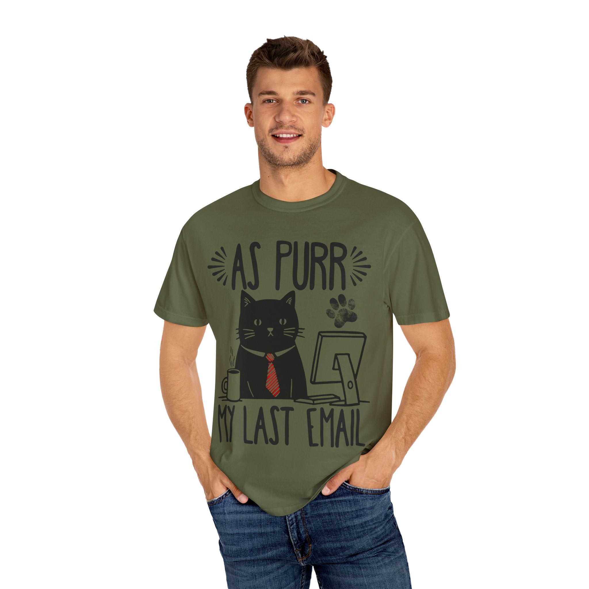 As Purr My Last Email Funny Cat T-shirt