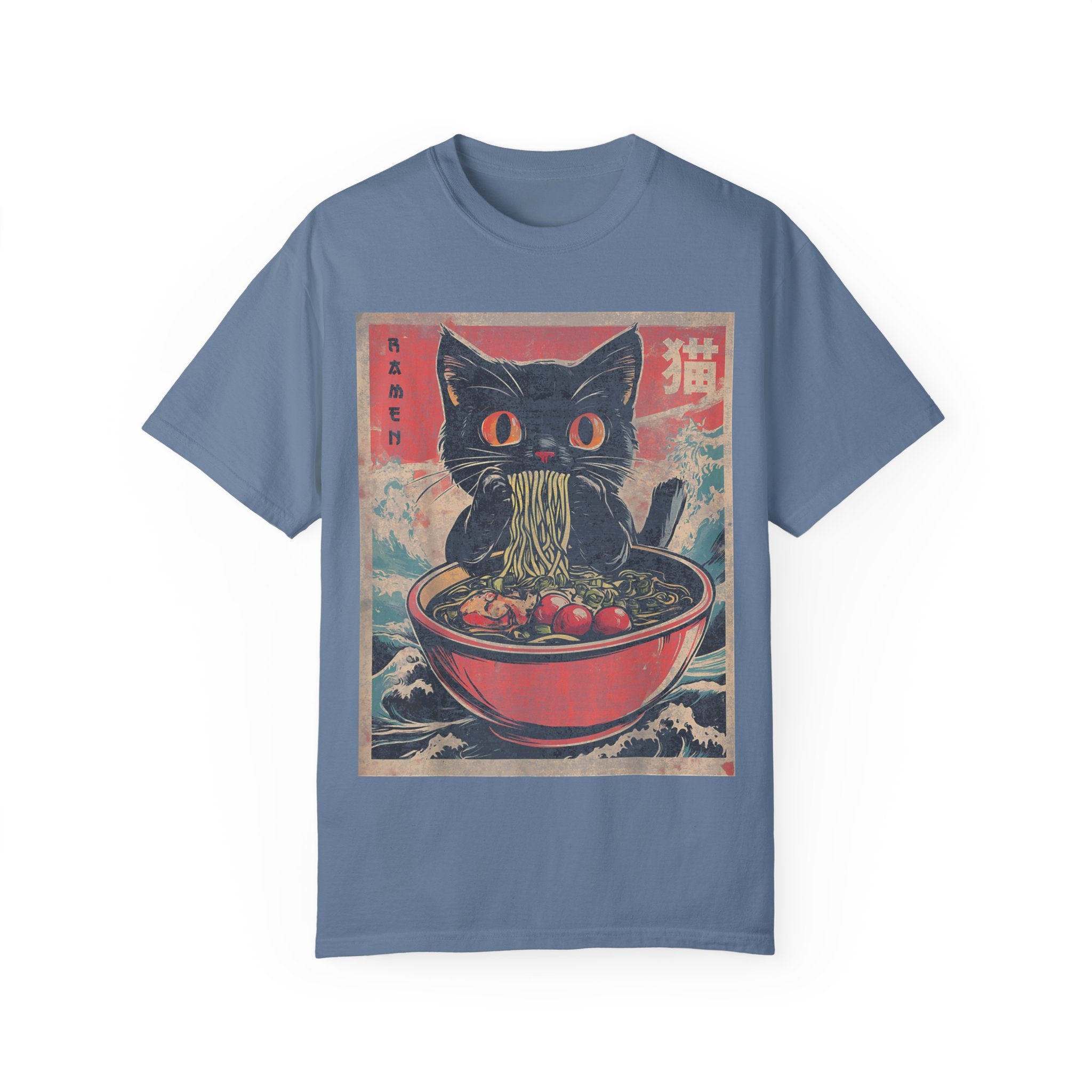 Anime Cat Eating Ramen – Japanese Kawaii Neko Food  T-shirt