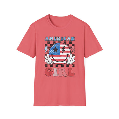 Vintage Peace Sign American Girl T-shirt