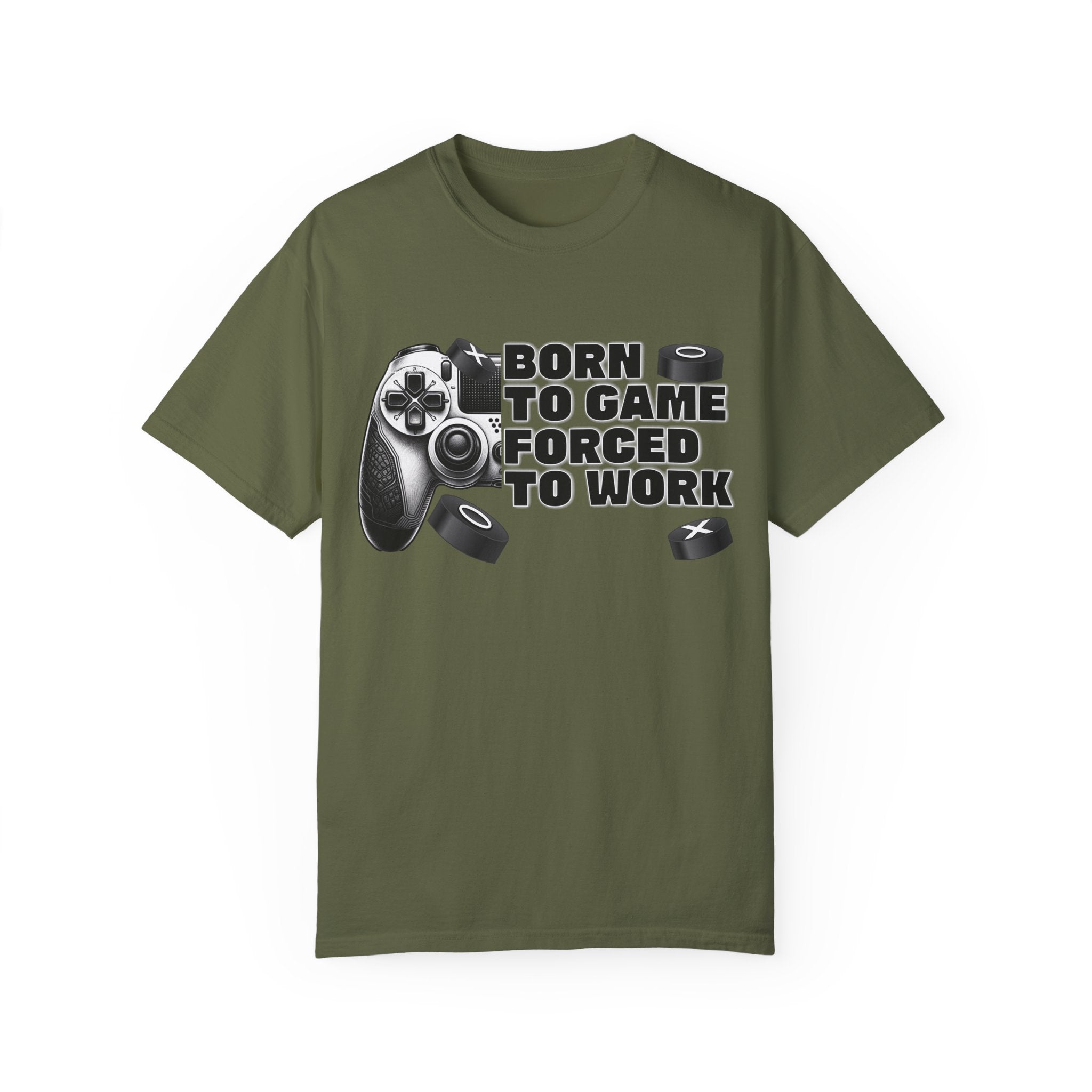 Born To Game, Forced To Work Funny Gamer T-Shirt