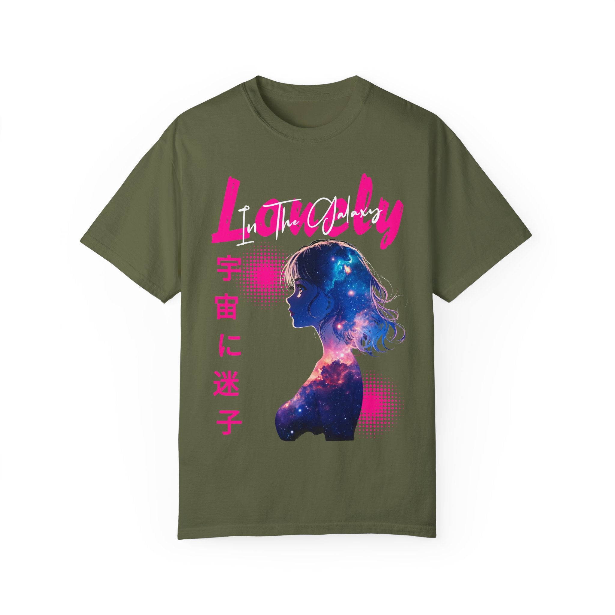 Lonely Space Galaxy Anime Girl T-shirt