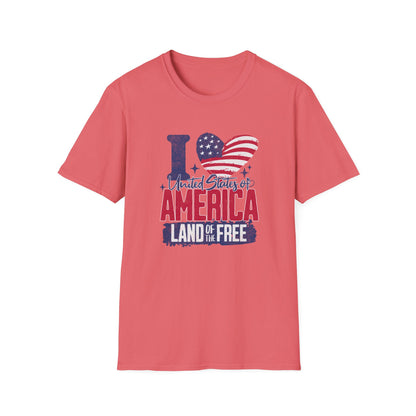 I Love United States of America 4th of July T-Shirt