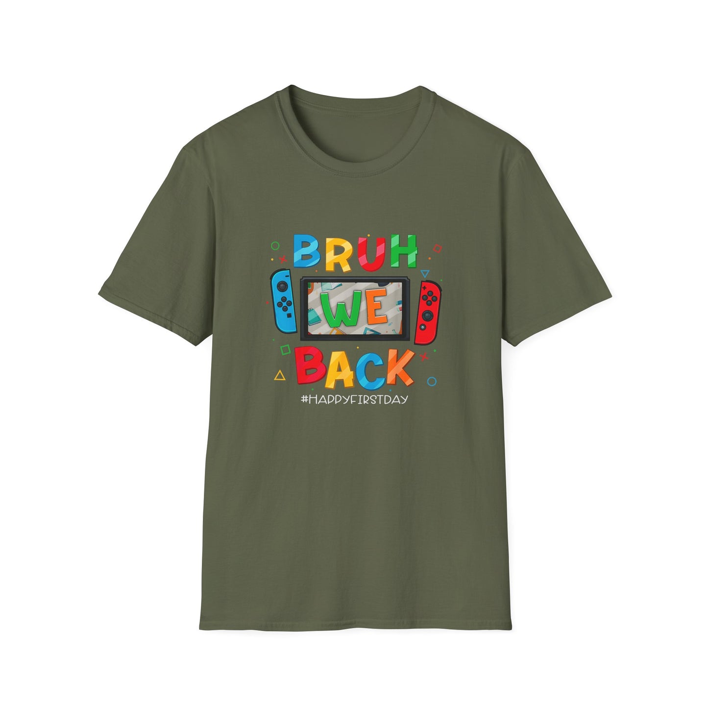 Back to School Gamers Bruh We Back Happy First Day of School T-Shirt