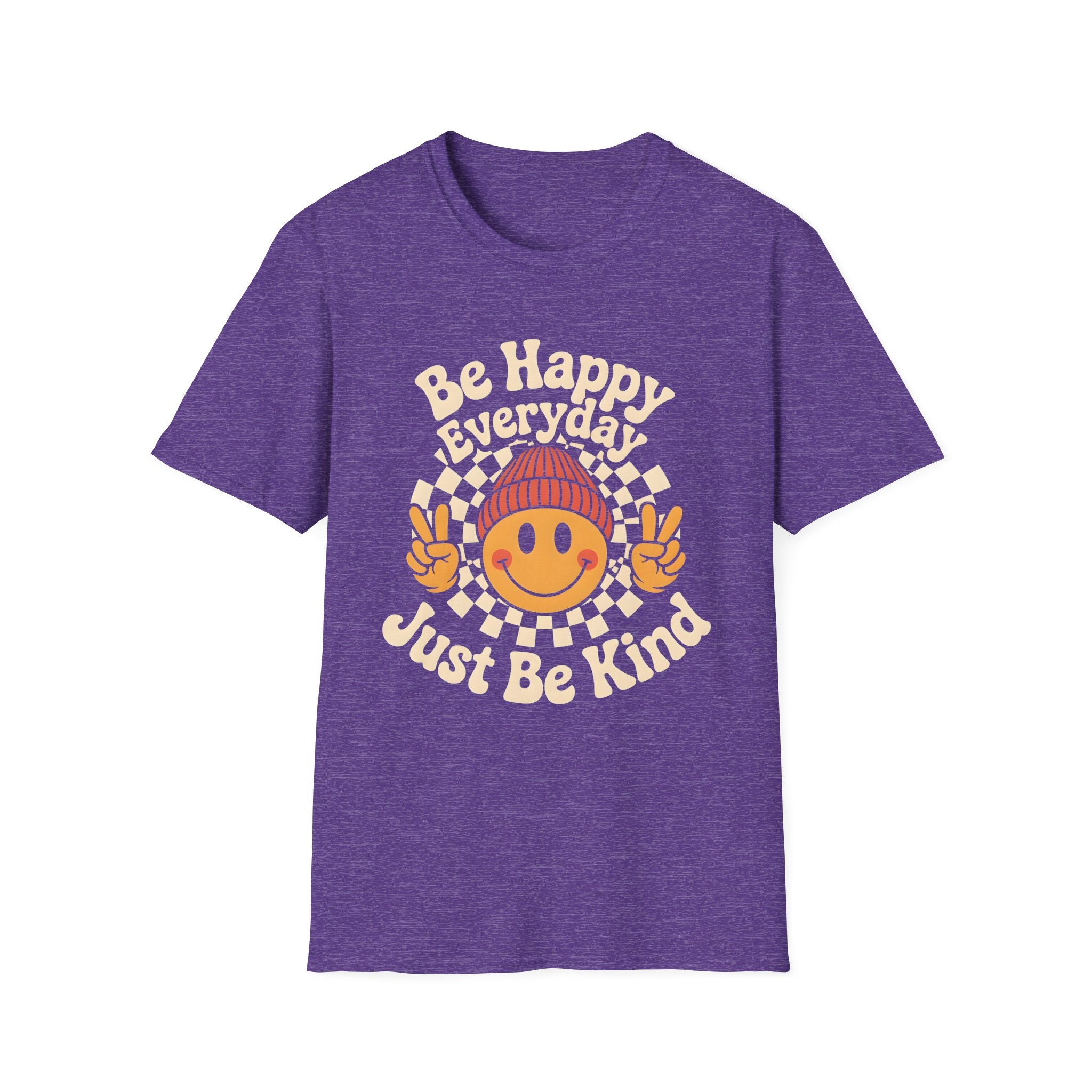 Be Happy Everyday Just Be Kind Cute Smiley Face T-Shirt