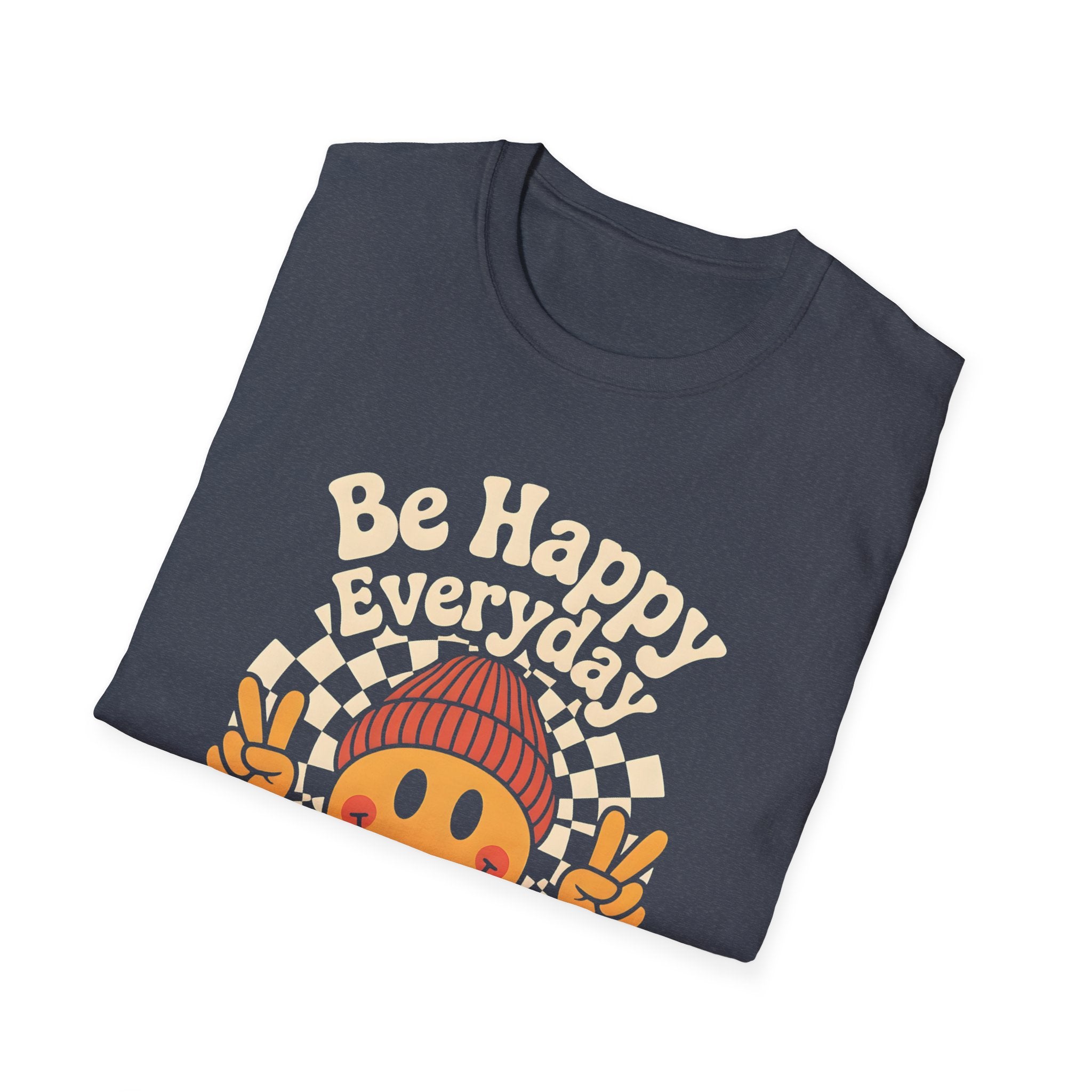 Be Happy Everyday Just Be Kind Cute Smiley Face T-Shirt