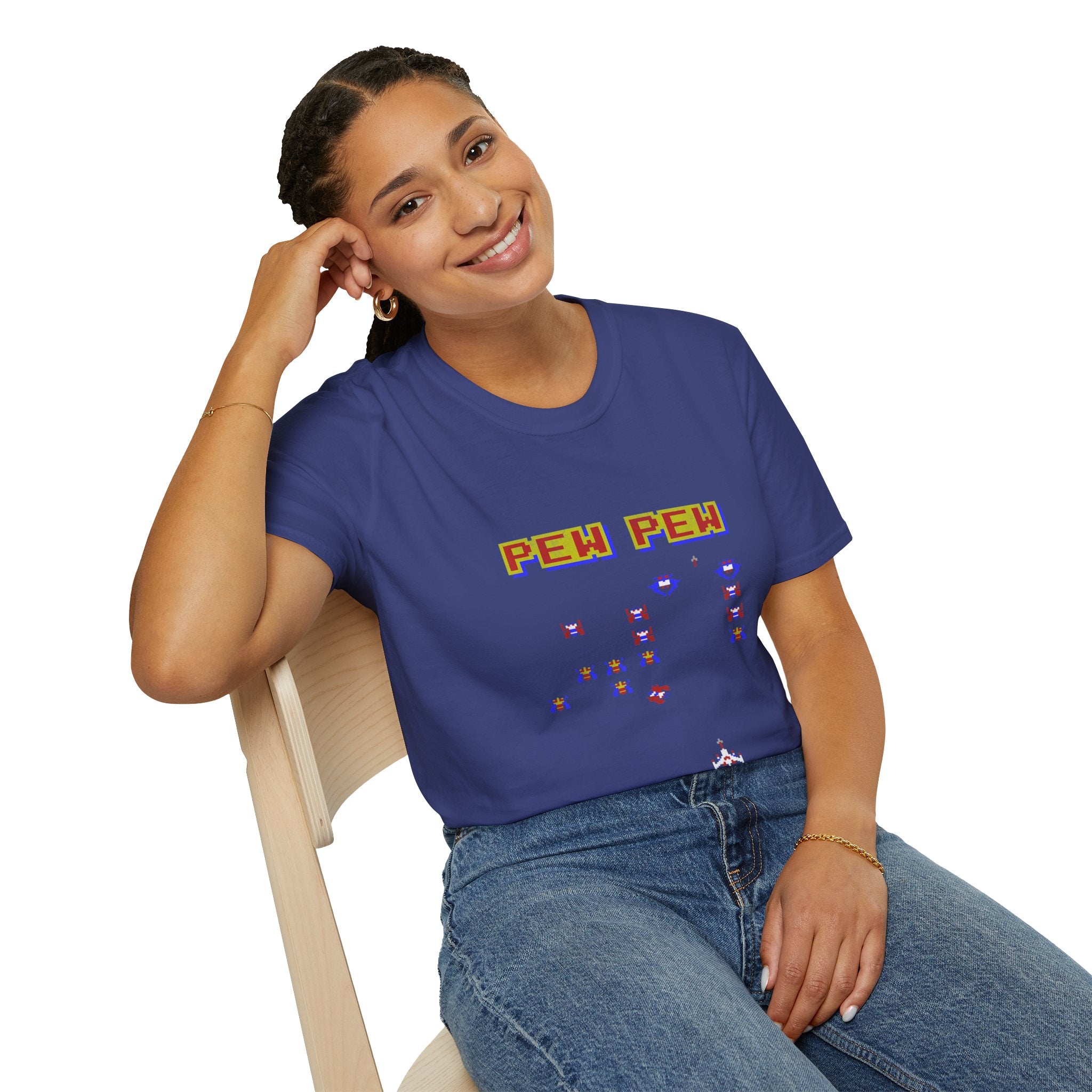 PEW PEW Retro Video Game Vintage Gaming Gamer T-Shirt