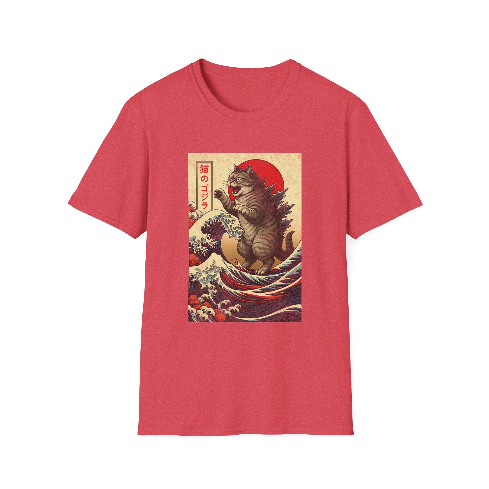 Japan Wave Landscape Catzilla Kaiju T-Shirt