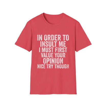 Joke Sarcastic Tee Hilarious Adult Graphic T-shirts