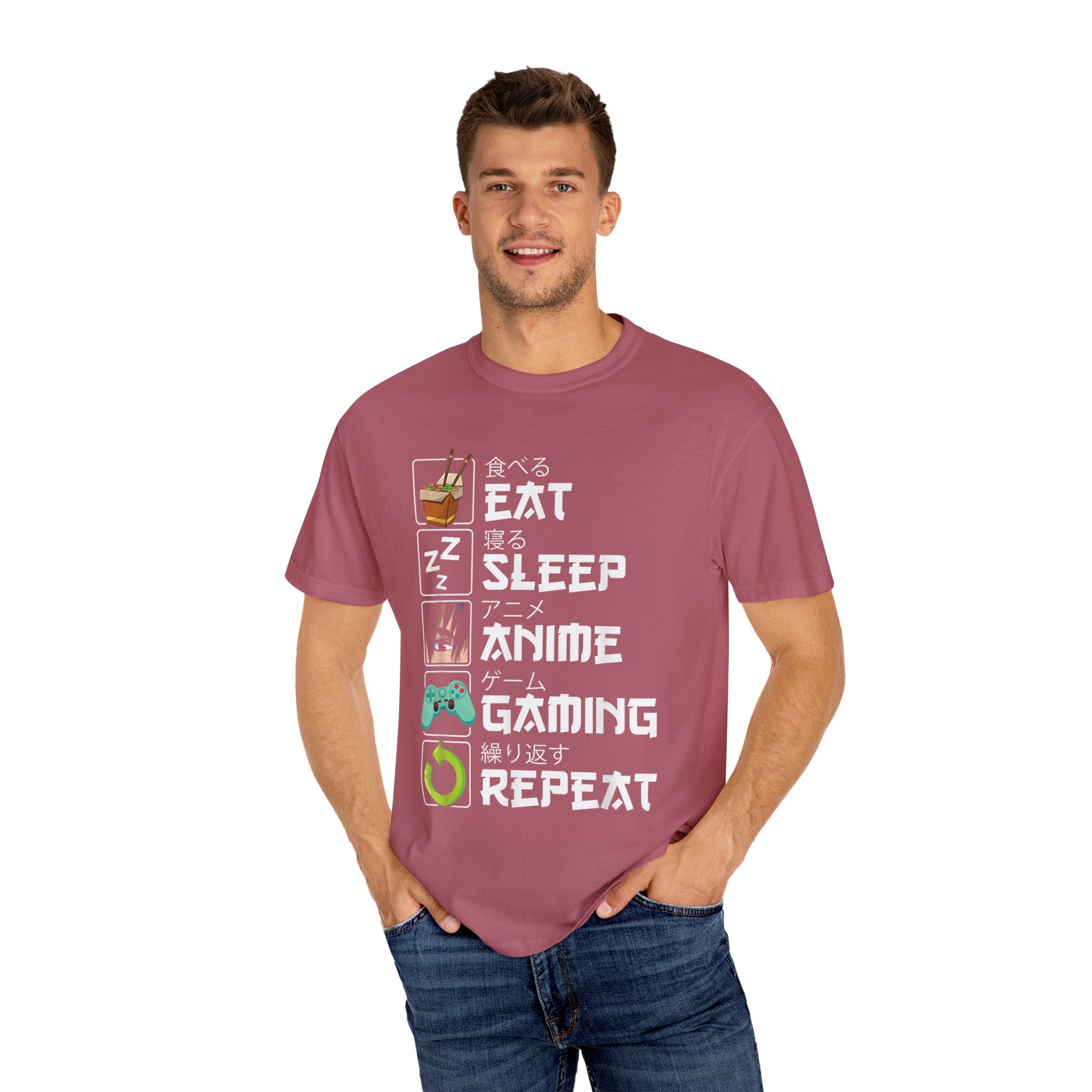 Eat Sleep Anime Gaming Repeat Anime Gaming T-shirt