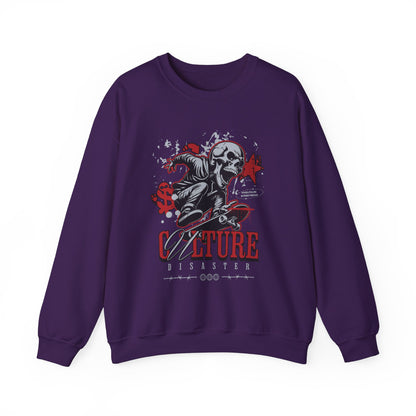 Funny Skull "Culture is a Disaster" Streetwear Sweatshirt