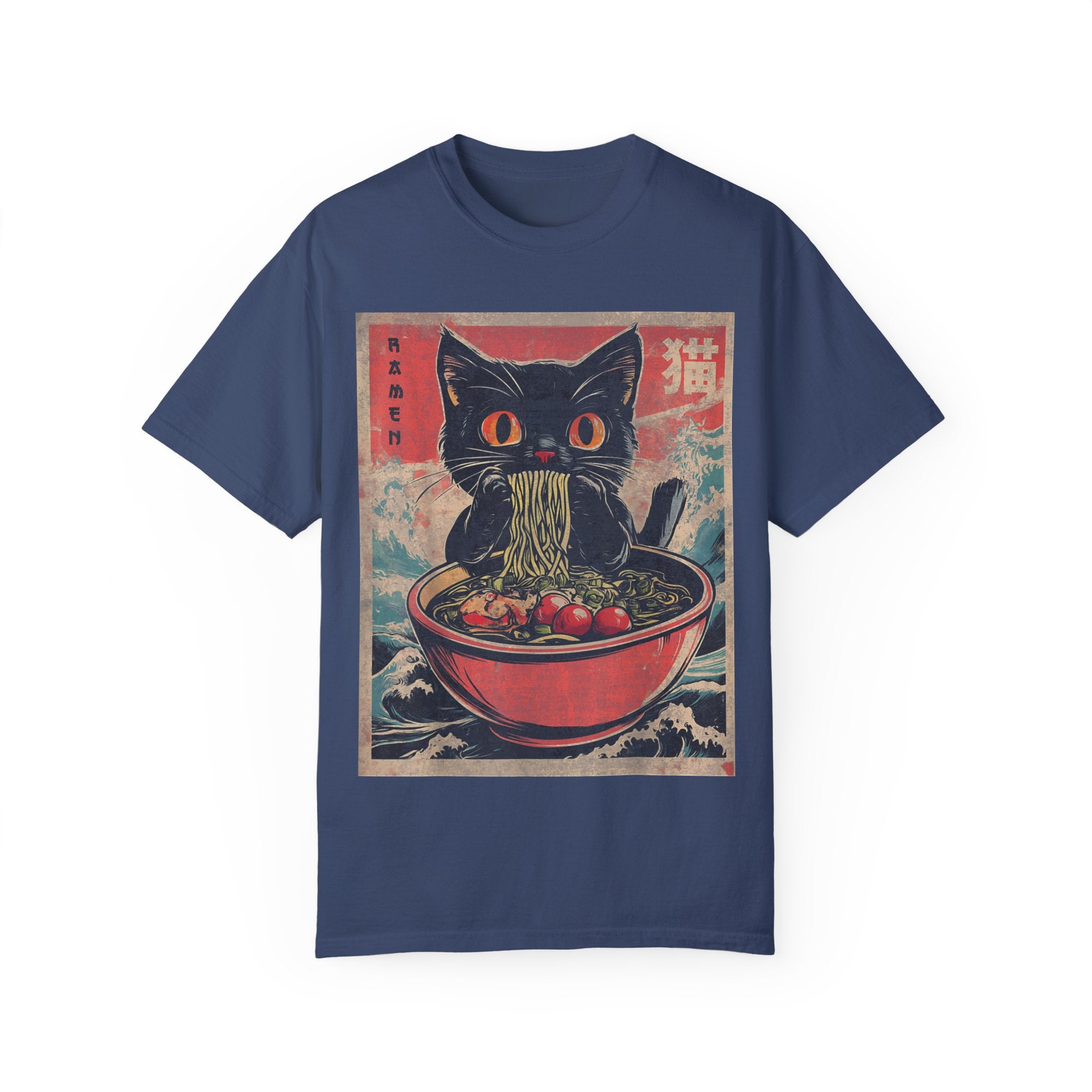 Anime Cat Eating Ramen – Japanese Kawaii Neko Food  T-shirt
