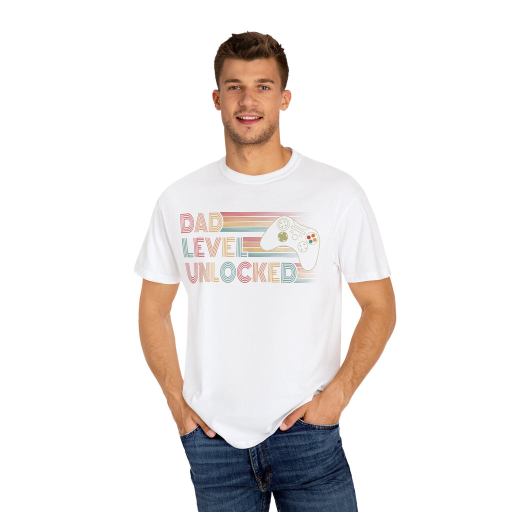 Dad Level Unlocked Retro Gaming Dad T-shirt
