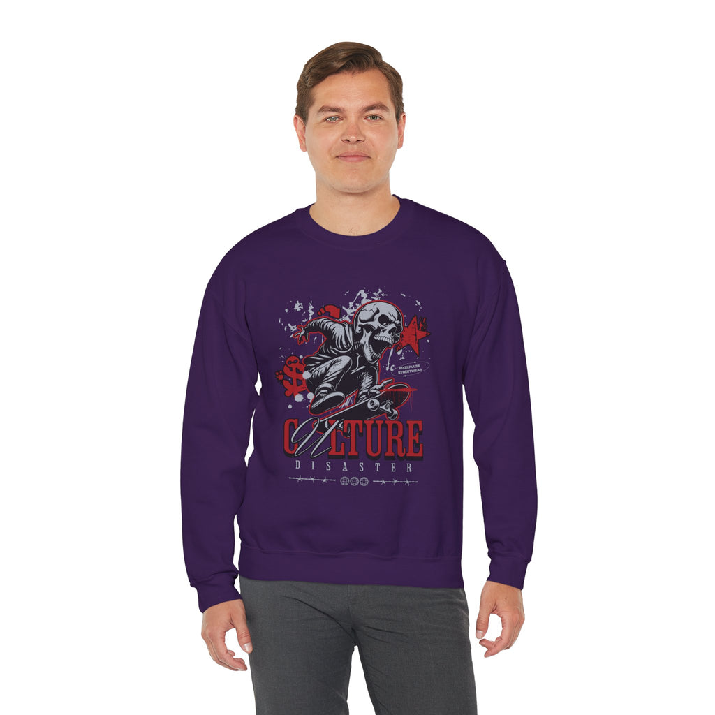Funny Skull "Culture is a Disaster" Streetwear Sweatshirt