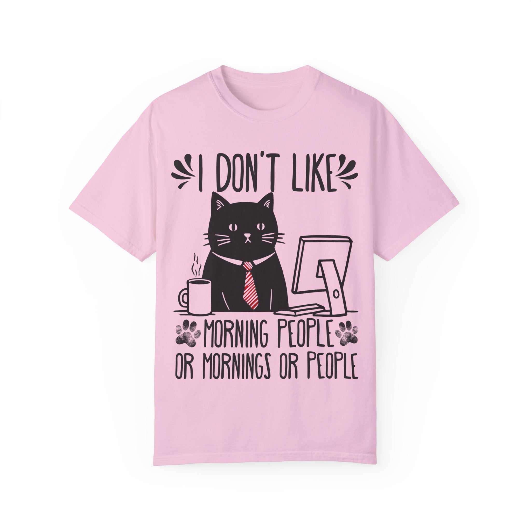 I Don’t Like Morning People... Or Mornings... Or People Funny Cat T-shirt