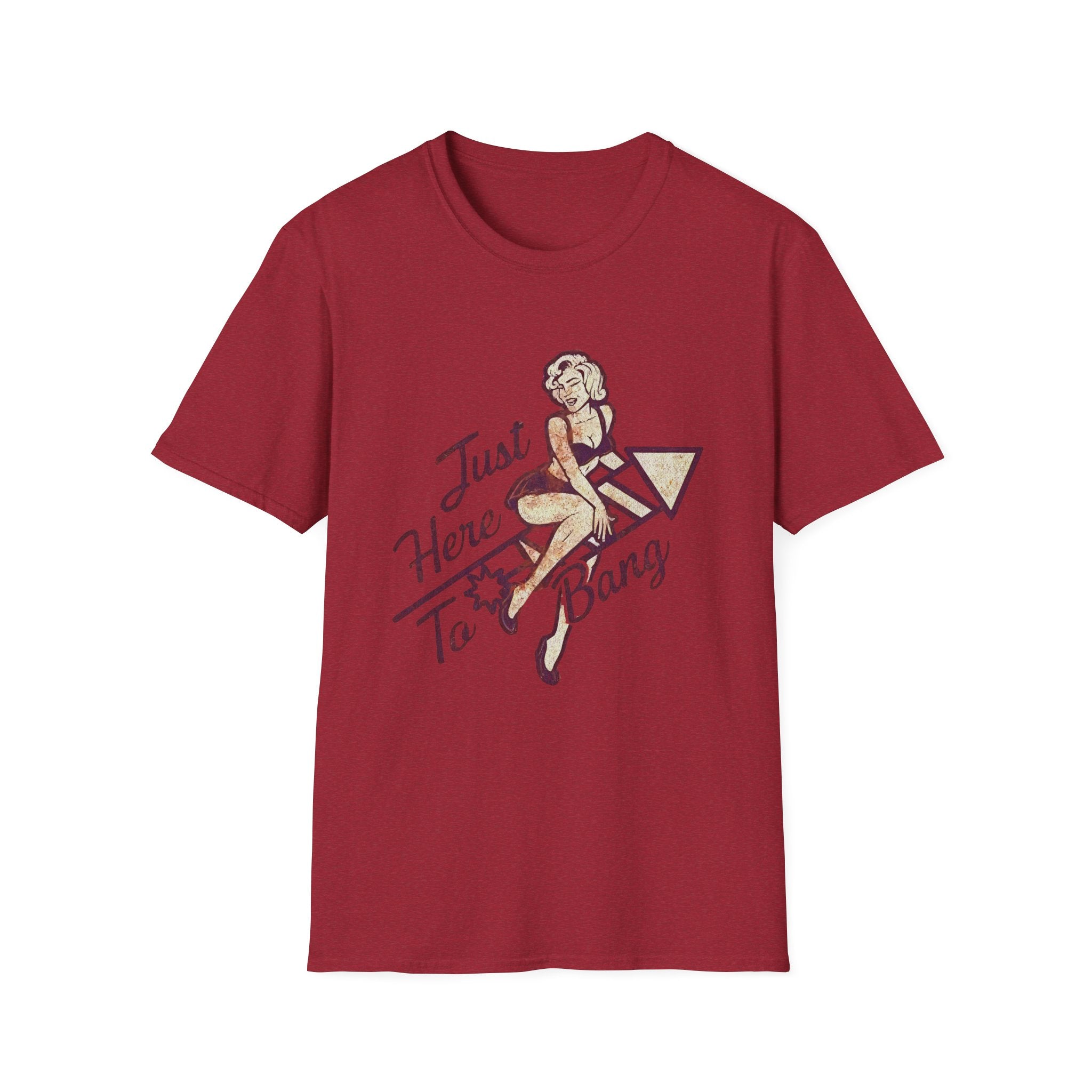 Just Here to Bang Firecrackers 4th of July Adult T-shirt