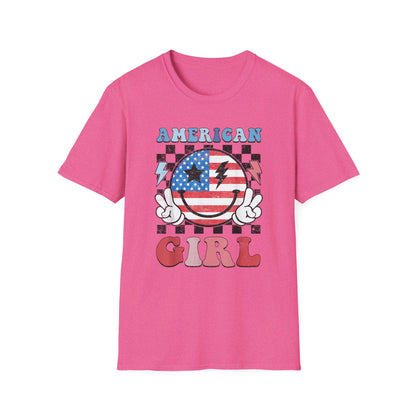 Vintage Peace Sign American Girl T-shirt