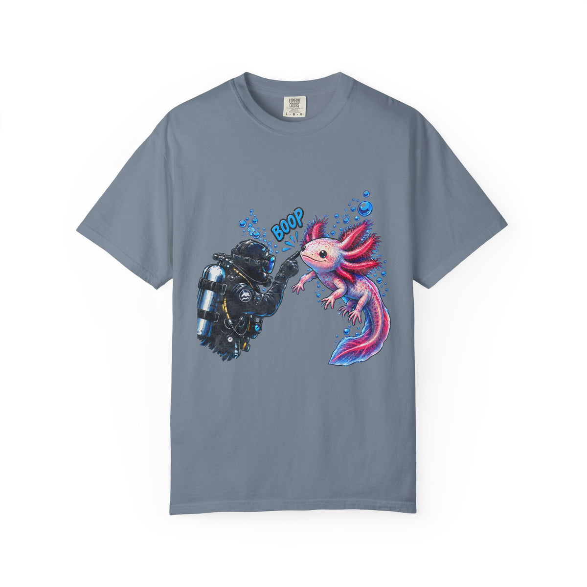 Axolotl Scuba Diver Shirt, Funny Boop The Snoot Tee, Cute Amphibian Lover Gift, Ocean Animal Apparel | Comfort Colors® T-Shirt