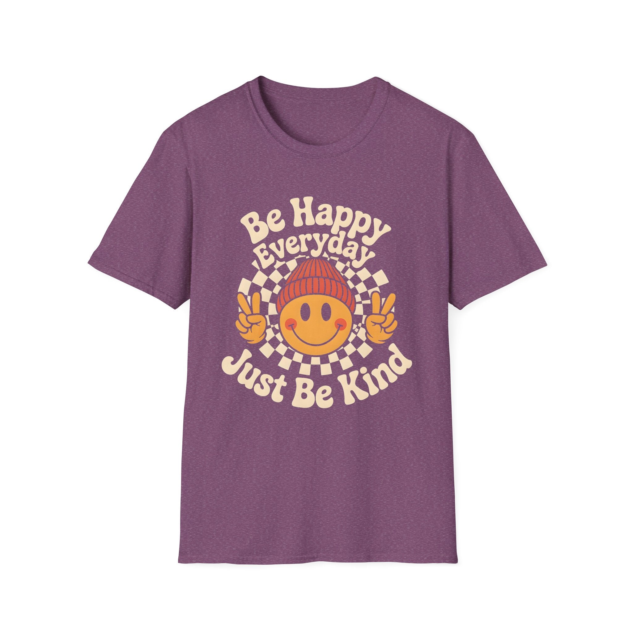 Be Happy Everyday Just Be Kind Cute Smiley Face T-Shirt