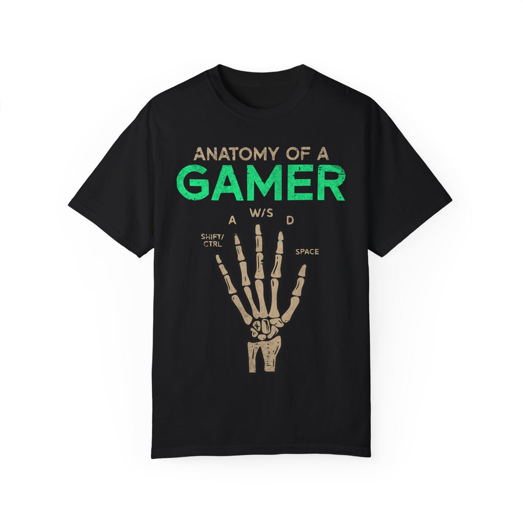 Anatomy of a Gamer – Skeleton Hand with Keyboard Gaming T-shirt